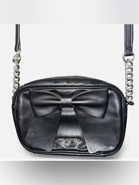 Karl Lagerfeld Black Crossbody Bag with Bow NWOT